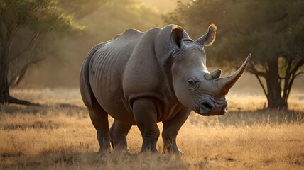 Rhinoceros in Morning Light