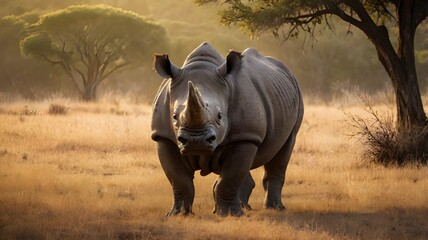 Rhinoceros in Morning Light