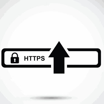 Secure https upload icon data transfer