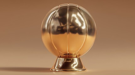 Golden Basketball Trophy