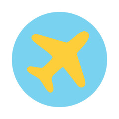 Obraz premium Airplane mode travel and navigation icons, essential elements for your trip. Suitable for travel websites, apps, brochures and social media posts.