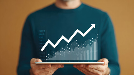 Analyzing business growth trends through data visualization office environment digital content professional viewpoint strategic insights