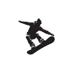 man on a snowboard