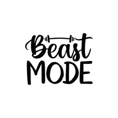 Beast Mode Gym Quote Bold Fitness Motivation Typography Design