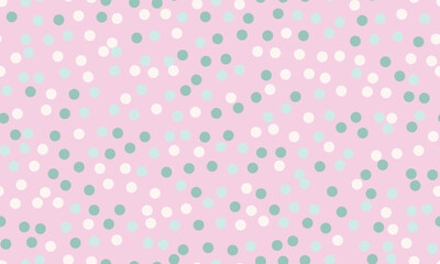 Delightful pastel polka dot pattern. Perfect for playful backgrounds, textiles, or festive designs.  This cheerful, seamless texture evokes joy and celebration.