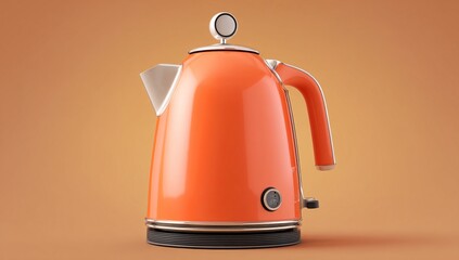 Portable wireless electric kettle, 3D rendered, isolated on white background
