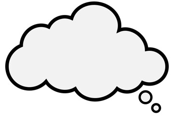bubble cloud thinking vector