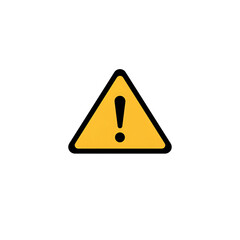 Yellow Triangle Warning Sign Illustration