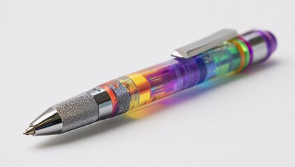 3D innovative color-changing pen, placed on a bright white surface for visibility