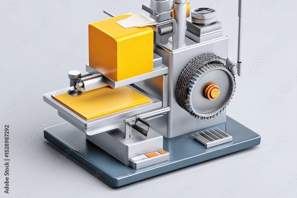 Aufkleber 3d rendering of a label maker, offering practical labeling solutions for organization