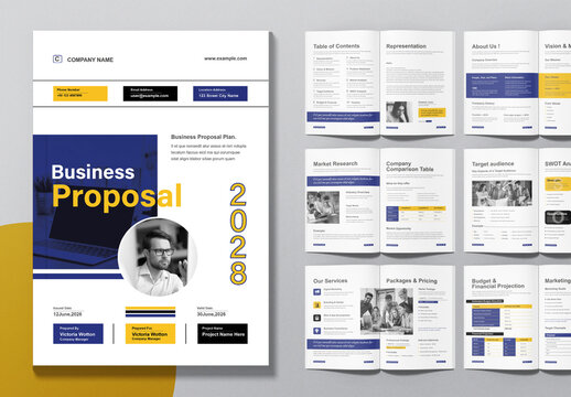 Creative Business Proposal Brochure Marketing Strategy Template