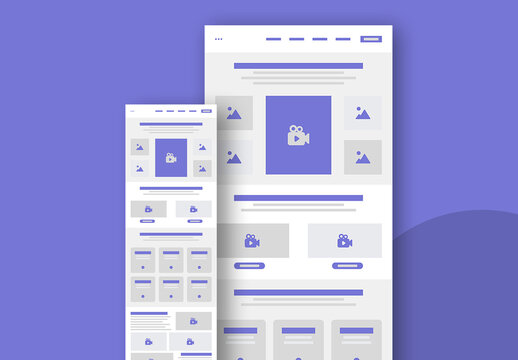 Minimal Creative Website Wireframe Template Layout