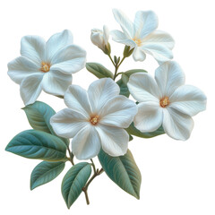 Fototapeta premium jasmine flowers on transparent background