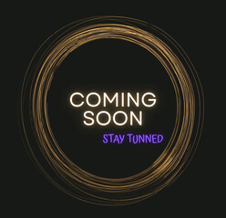 COMMING SOON STAY TUNNED BANNER, POSTER