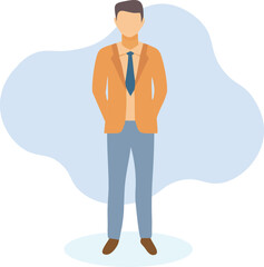 Professional Businessman Vector Illustration