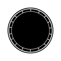Black circle icon isolated on white background 