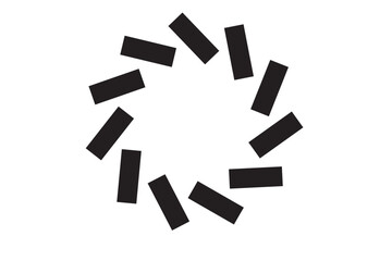 シンプルな白黒の回転型グラフィック素材