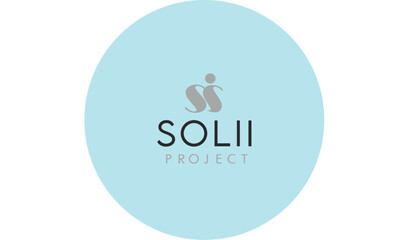 Solii logo, Minimalist logo, Elegant logo, Modern logo, Soft color logo, Light blue logo, Branding logo, Project logo, Stylish logo, Contemporary logo, Business logo, Corporate identity, Abstract logo