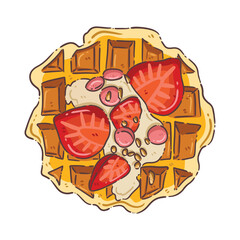 waffle illustration isolate