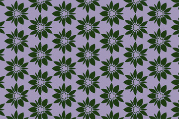 The repeating pattern of flowers introduces a dynamic texture that enhances the overall visual appeal and makes it suitable for various design uses.