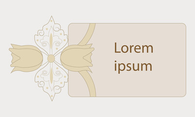 Minimalist Islamic Text Box with Eslimi Motifs – Vector Frame