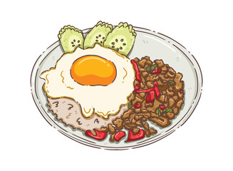Thai food Illustration 
