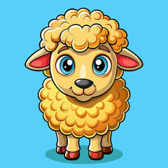 cartoon sheep with a smile