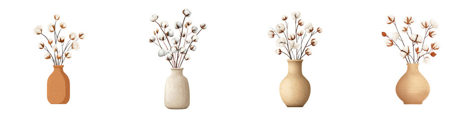 Minimalist still life with dried plants in a vase