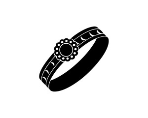 creative details Outline silhouette Charm Bracelet Icon vector