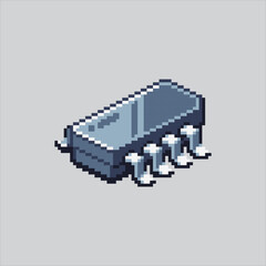 Pixel art illustration Computer Chip. Pixelated chip processor. computer chip processor Icon pixelated for the pixel art game and icon for website and video game. old school retro.
