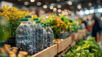 Circular Economy Conference with Innovative Sustainability Exhibits Promoting Eco-Friendly Solutions 
