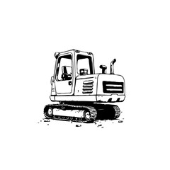 Naklejka premium Illustration of construction crawler excavator isolated on white background