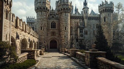 Classic Castle Background Exuding Luxury and Historical Charm for Historical Theme 