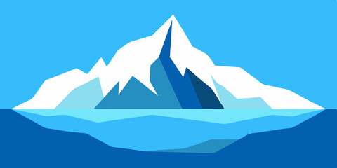 Majestic Glacier Landscape Background with Icy Texture Vector Illustration