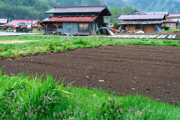 山村の畑