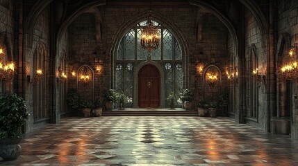 Classic Castle Background Exuding Luxury and Historical Charm for Historical Theme 