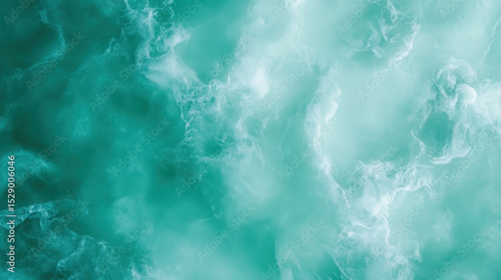 Poster a mesmerizing overhead view of swirling turquoise water captures dynamic patterns and textures, evok