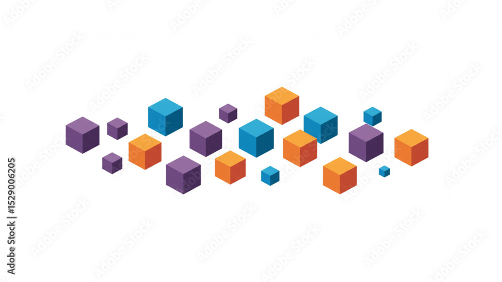 Poster abstract colorful cube design perfect for branding logos icons and business presentations a scalable