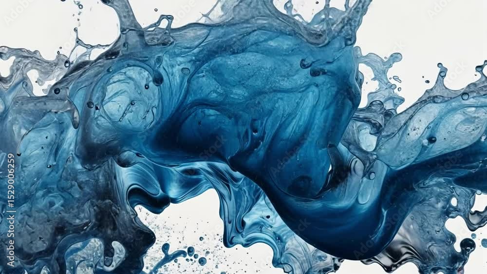 Poster abstract blue liquid splash background. dynamic and energetic, perfect for design projects needing a