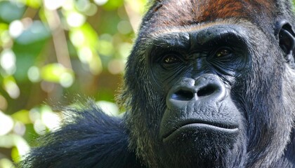 Close-up of a gorilla's face