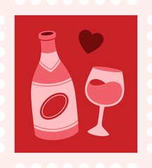 Valentine Stamp Illustration