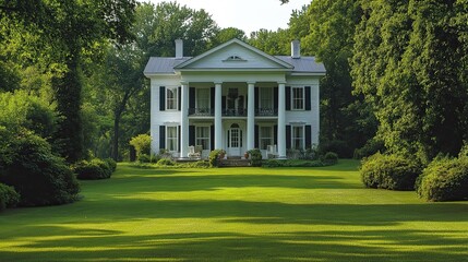 Classic White House with Large Front Lawn 