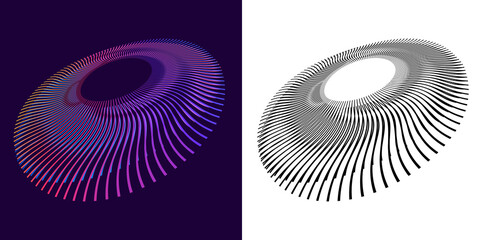 Design for Jewelry, Fashion, Wedding, Beauty, Textile Design for Web-design, Banner, Presentation. Icon, Logo, and Background made of Circular Dots, Lines, and Spirals. Branding Vector Illustration