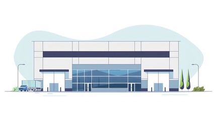 Warehouse exterior, modern design