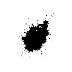 Abstract Black Ink Splash: Artistic Expression and Creative Texture Design Element