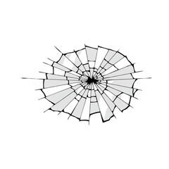 Obraz premium Shattered Glass Design Element Ideal for Logo Branding Graphic Design Projects and Website Decoration