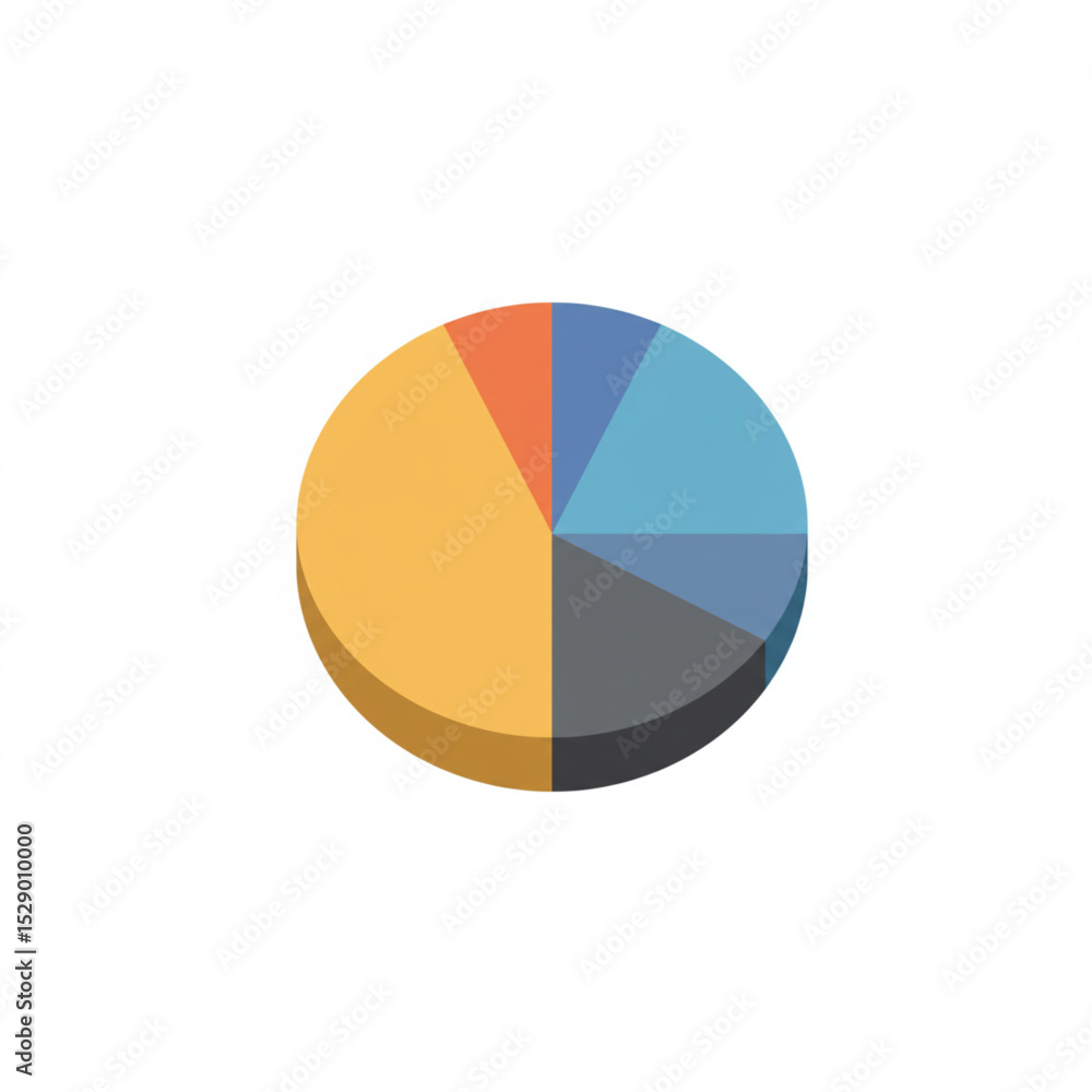 Aufkleber a colorful scalable pie chart graphic perfect for presentations infographics data visualization busi