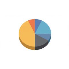 Fototapeta premium A Colorful Scalable Pie Chart Graphic Perfect for Presentations Infographics Data Visualization Business Reports and Marketing Materials