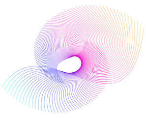 Tech, Interior, Fashion, and Textile Design Background. Dynamic Geometric Shape with Flowing Lines. Abstract Gradient Wireframe Loop. Futuristic Digital Art for Branding Modern Aesthetic  JPG