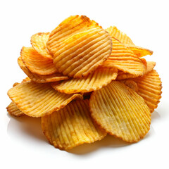 Crispy potato chips delicious snack